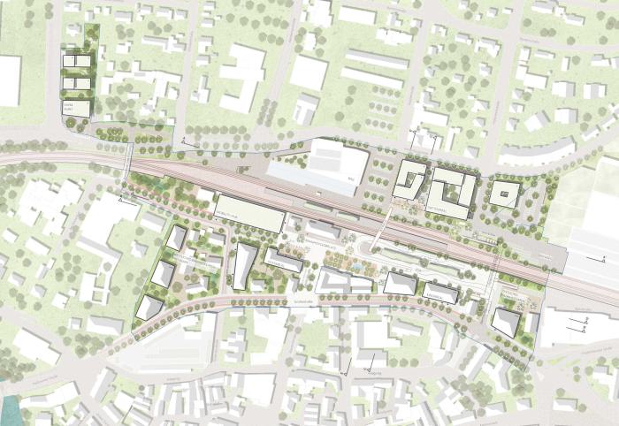 1. Preis für die Neuordnung des Bahnhofareals in Öhringen
