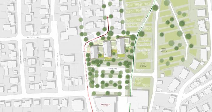 Betreuung Grundstücksverkaufsverfahren in Kernen-Rommelshausen; Entwurf: Werkgemeinschaft HHK