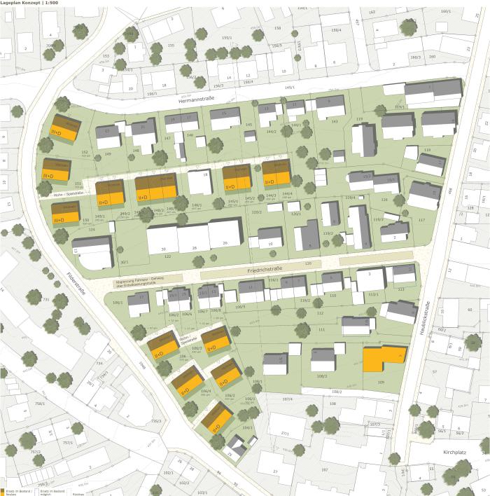 Innenentwicklung Ortsteil Musberg, Teilgebiete Friedrichstraße, Stadt Leinfelden – Echterdingen