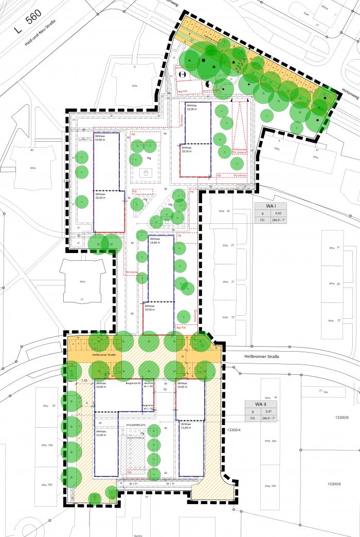 Bebauungsplanung und Verfahrensbetreuung ‚Staudenplatz‘ in Karslruhe-Rintheim
