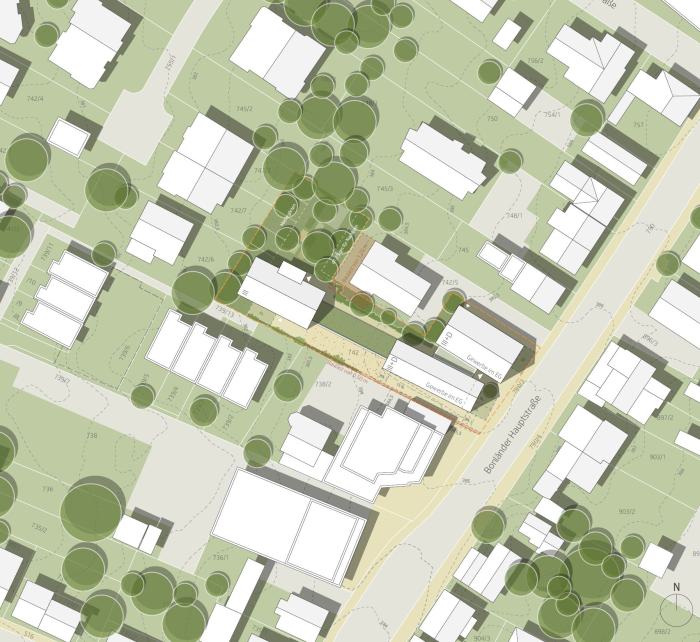 Baumassenstudie ‚Bonländer Hauptstrasse 59‘ in Filderstadt