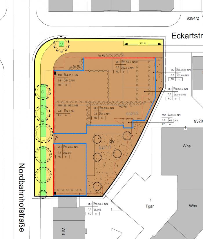 Bebauungsplanung und Verfahrensbetreuung ‚Nordbahnhofstraße / Eckartstraße‘ in Stuttgart