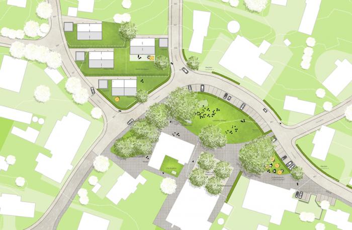 Ortsmitte Überauchen in der Gemeinde Brigachtal