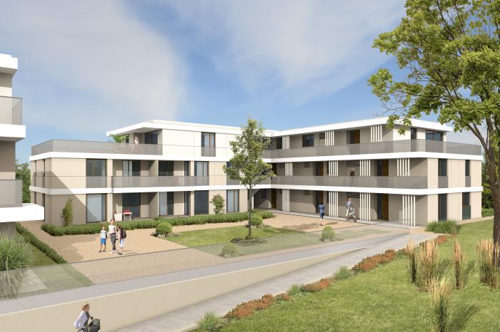 Wohnanlage in Hybridbauweise mit 19 Wohnungen und Tiefgarage in Göppingen
